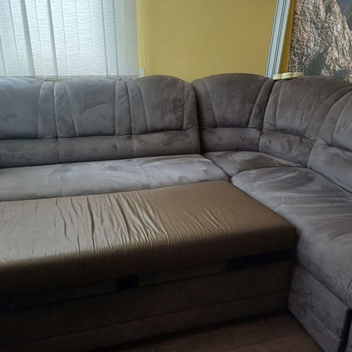 Corner sofa used, extendable, gray color