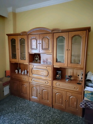 Neoclassical living room unit used, cabinet and display case