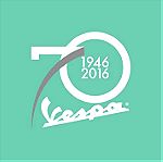  Vespa Piaggio Συλλεκτικό Αυτοκόλλητο 70 Χρόνια Vespa Made in Italy 1946-2016