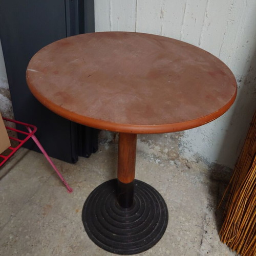 Wood and metal table for restaurant, garden, balcony, 2 pieces available