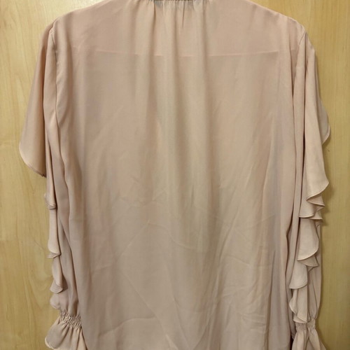 Zara shirt pink beige with ruffles like new, oversized fit