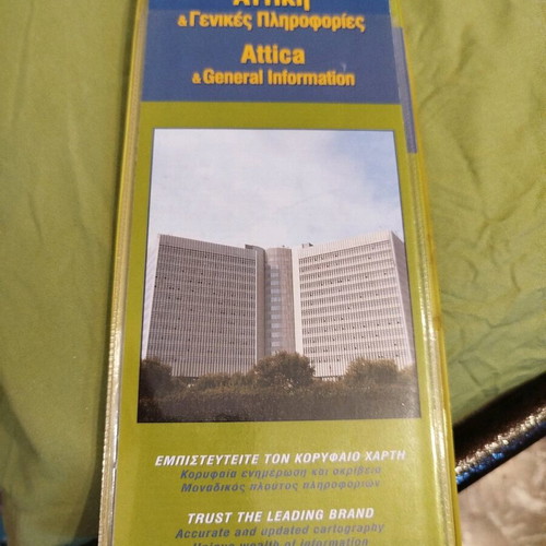 Map of Greece used, scale 1:425,000, detailed travel info
