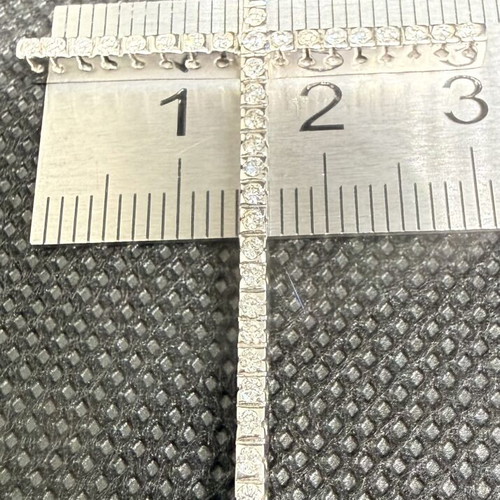 Gold cross K18 with diamonds 750 grade, white gold, like new