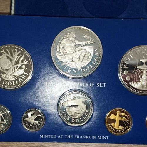 Barbados proof set 1977 like new in original case