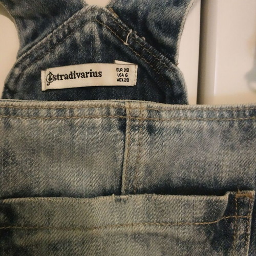 Stradivarius denim shorts salopette size 38 like new