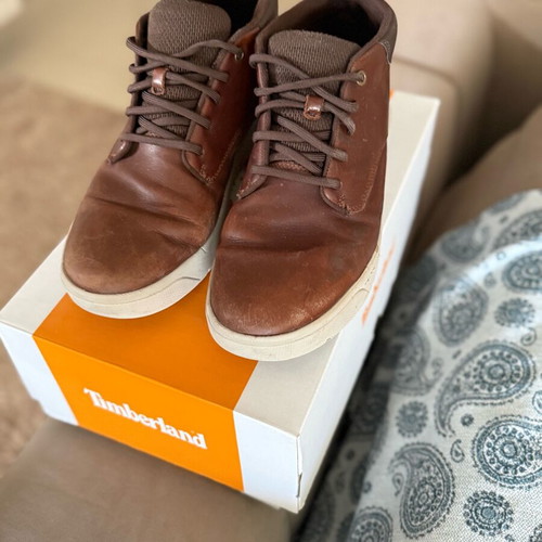 Timberland Seneca Bay Chukka used brown leather shoes size 43
