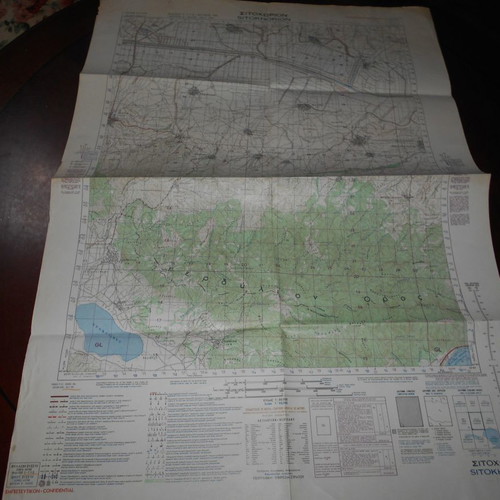 Military maps Othoni, Sitohori and Livadero used, set of 3