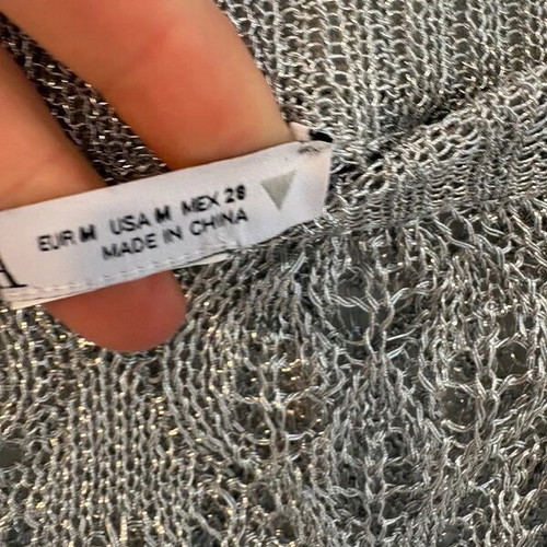 Zara skirt new, gray and silver, size M 38 10
