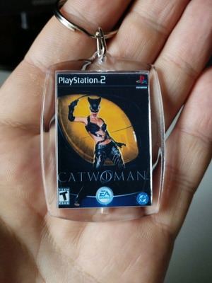 Catwoman PS2 acrylic keychain