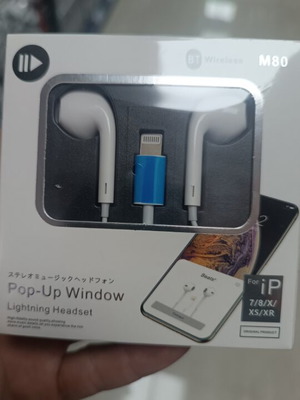Lightning M80 Pop-Up Window Earbuds for iPhone new