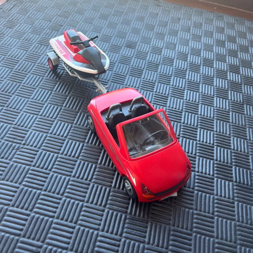 Playmobile car with jetski on trailer like new