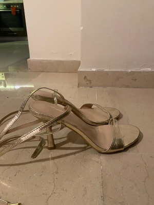 MOTF Gold Strappy Heeled Sandals EU 38 like new