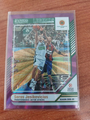 Panini Donruss Euroleague Saras Jasikevicius Purple Card like new