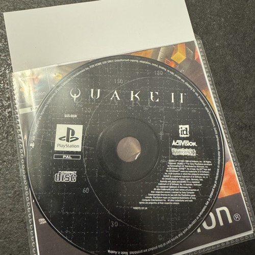 Quake 2 PlayStation PS1 game used with repro printed covers