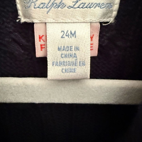 Ralph Lauren baby cardigan 24M blue knitted like new