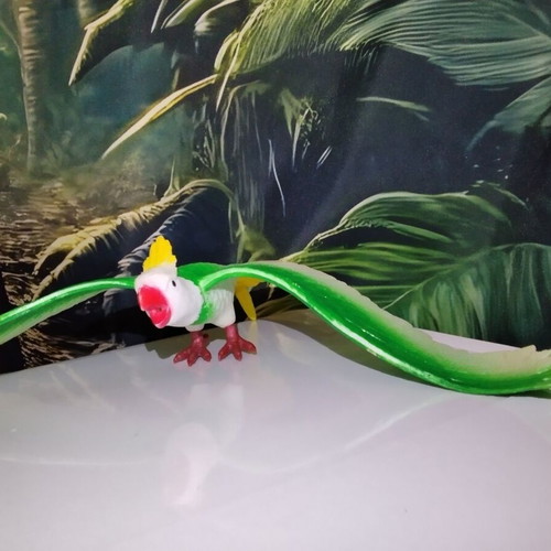 Parrot plastic figure used, 36 cm, missing wing parts