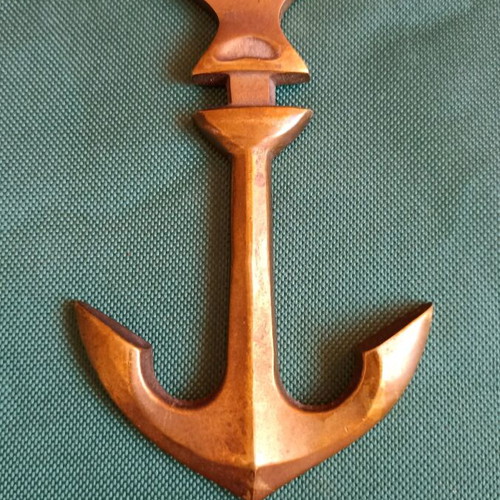Vintage anchor bottle opener made of solid brass like new