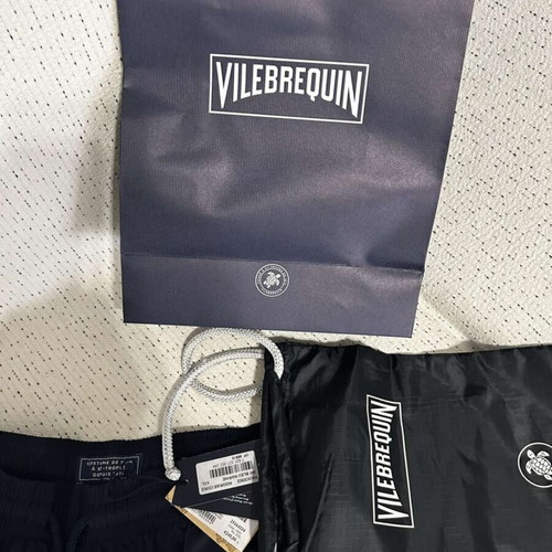 Vilebrequin Moorise swim shorts XXL new, dark blue with starfish