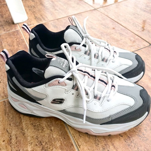 Skechers sneakers size 39-40, like new, white and pink