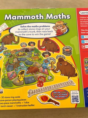 Mammoth Maths educational board game new