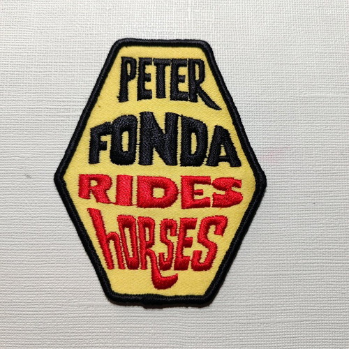 Peter Fonda rides horses embroidered patch 70s used