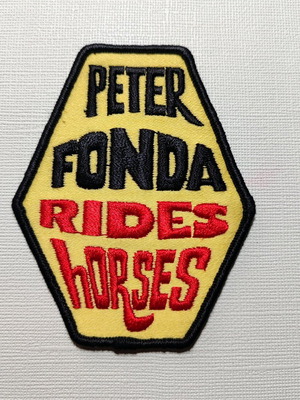 Peter Fonda rides horses embroidered patch 70s used