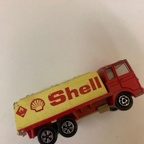 Majorette Shell Vintage 70s Toy Tanker Used, Metal, Made in France