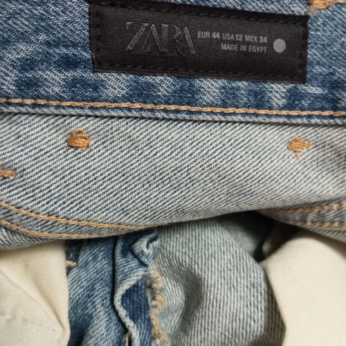 Zara Capri jeans like new, 3/4 with rips, blue, XXL