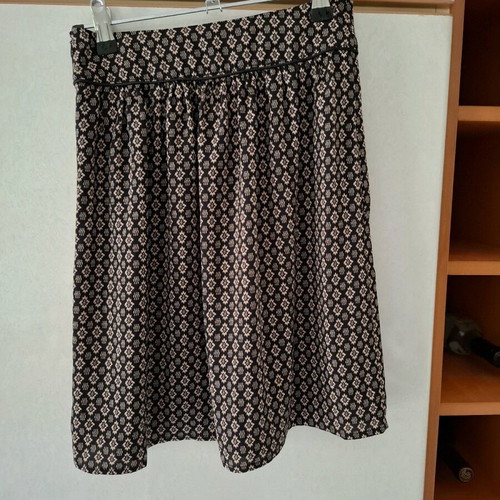 Skirt black with pattern used, mi demoiselle, size S