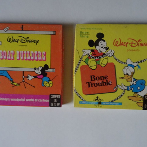 Disney Super 8mm Silent Cartoon Films Pack of 2, like new