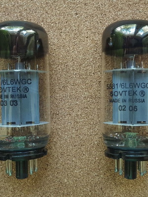 Sovtek 5881 (6L6WGC) vacuum tubes like new, matched pair