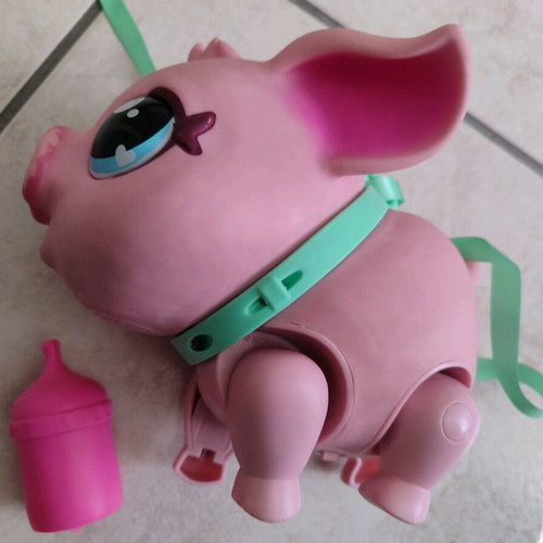 Little Live Pets pig toy used with sounds, interactive