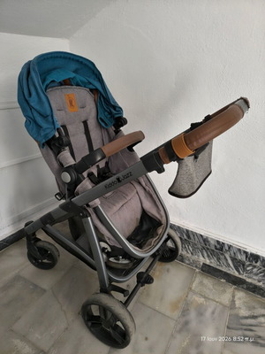 3 in 1 Stroller used with car seat, carrycot, footmuff, rain cover