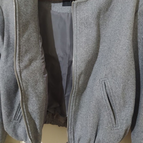 Pink Woman grey coat size small