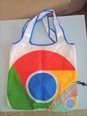 Google foldable bag new with handles multicolor