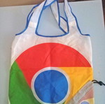 Google foldable bag new with handles multicolor