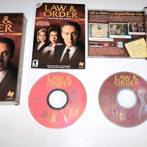 Law & Order: Dead on the Money PC game used, adventure