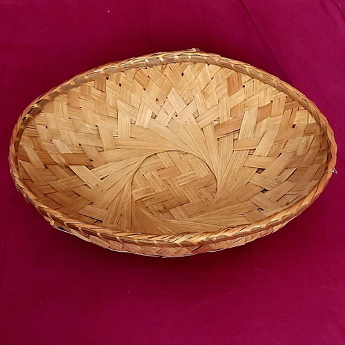 Bamboo wicker basket like new