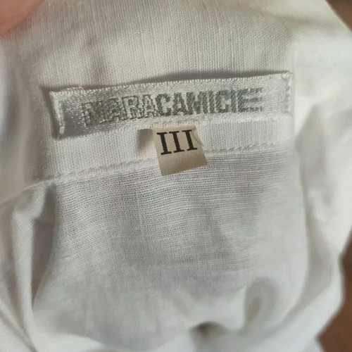 Naracamacie white cotton-linen shirt like new, size M/L
