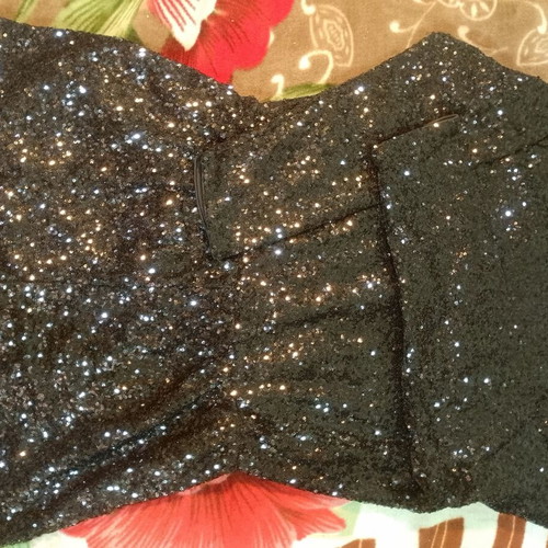 H&M black sequin romper playsuit, long sleeve, XL