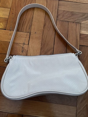 Shoulder bag like new, small white and beige