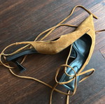 Zara suede pointed toe pumps size 37 new, medium heel, brown
