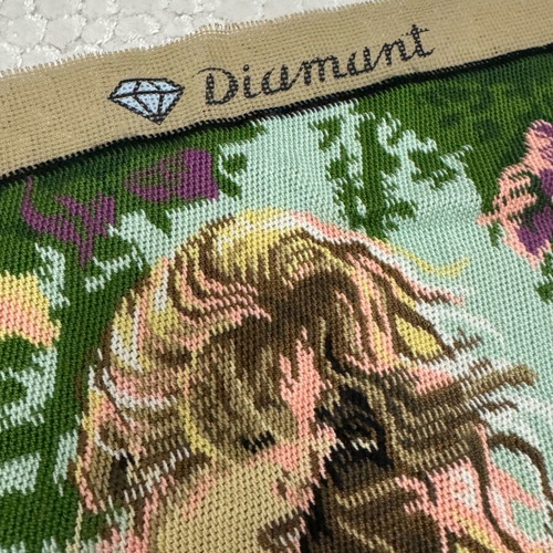 Embroidery with Woman on Horse like new 60x80