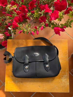 Longchamp Planètes shoulder bag fabric like new, black