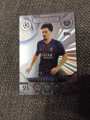 Match Attax 2025 26 Vitinha Platinum Pull Limited Edition κάρτα ποδοσφαίρου σαν καινούργιο