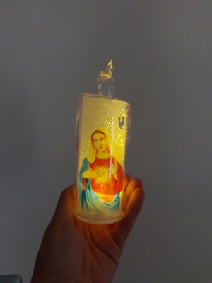 Dedication candle with LED Panagia new