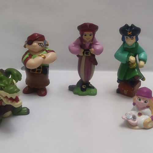 Kinder figures used, monsters and pirates theme, set of 5