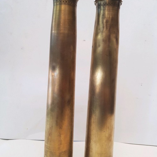 World War II shell casings used, pack of 3, height 31 cm