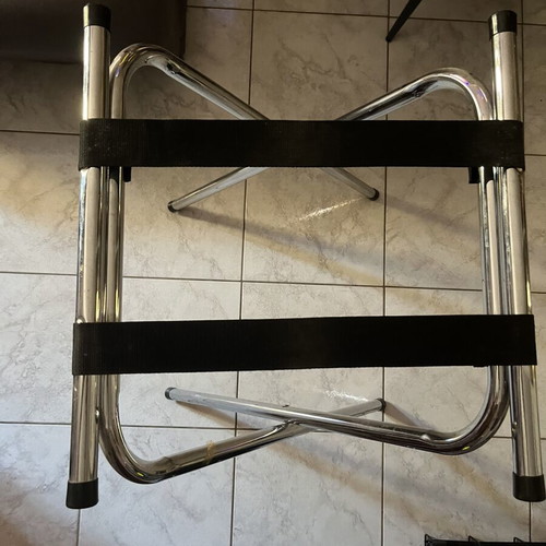 Professional Nickel Serving Stand in Like New Condition