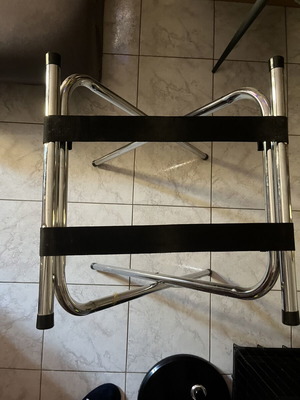Professional Nickel Serving Stand in Like New Condition